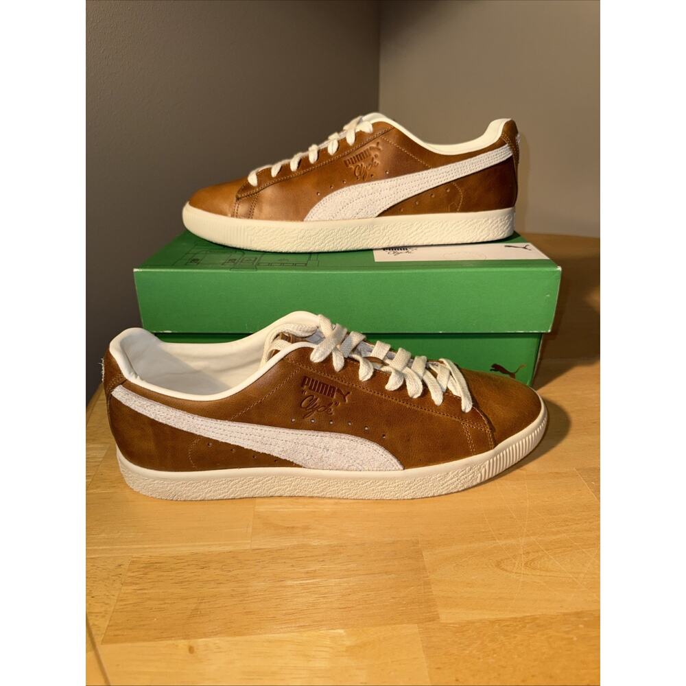 puma clyde mens shoes 13 Amber-frosted Ivory new with box